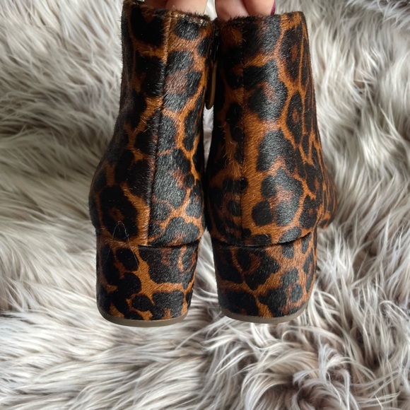 NWOT Gentle Souls By Kenneth Cole Leopard Fur Ankle Boots - Picture 3 of 6